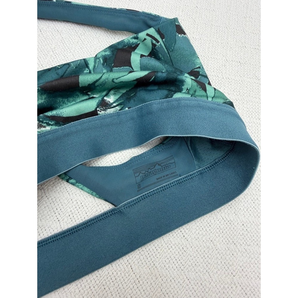 Patagonia Womens Teal Abstract Print Sports Bra and Cropped Leggings Set Small - Picture 8 of 14